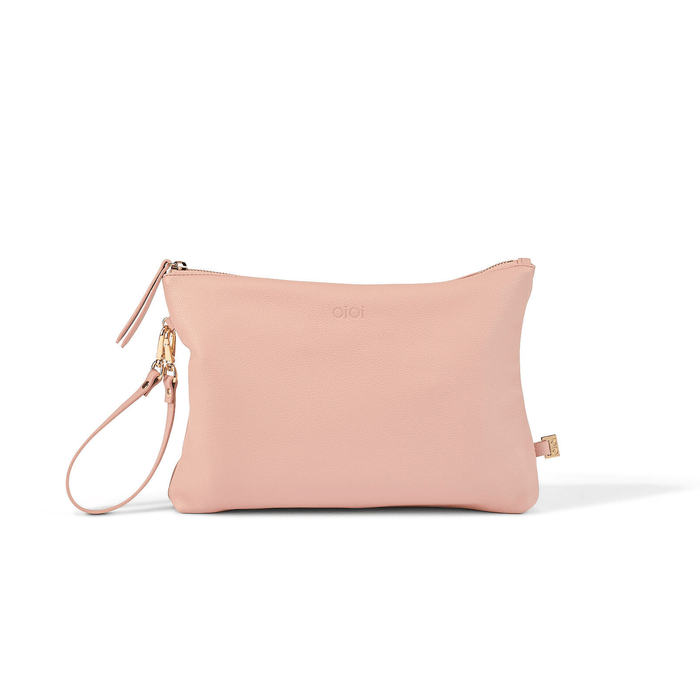 Nappy Changing Pouch - Pink Vegan Leather