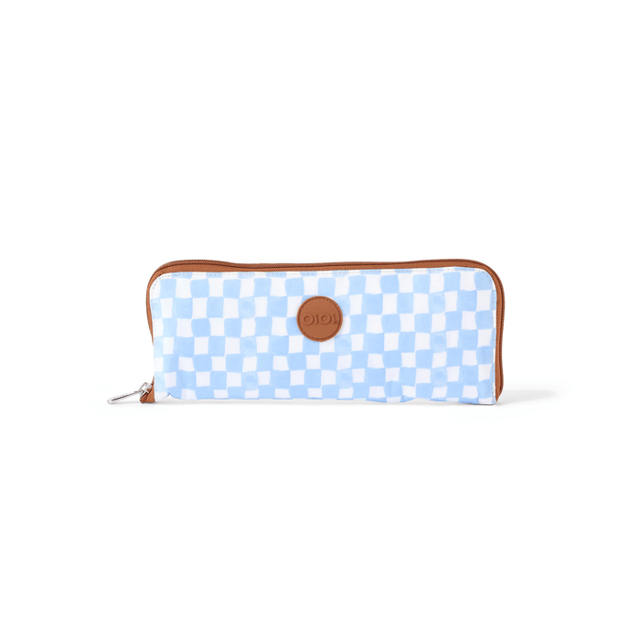 Fold-Up Tote -  Blue Check