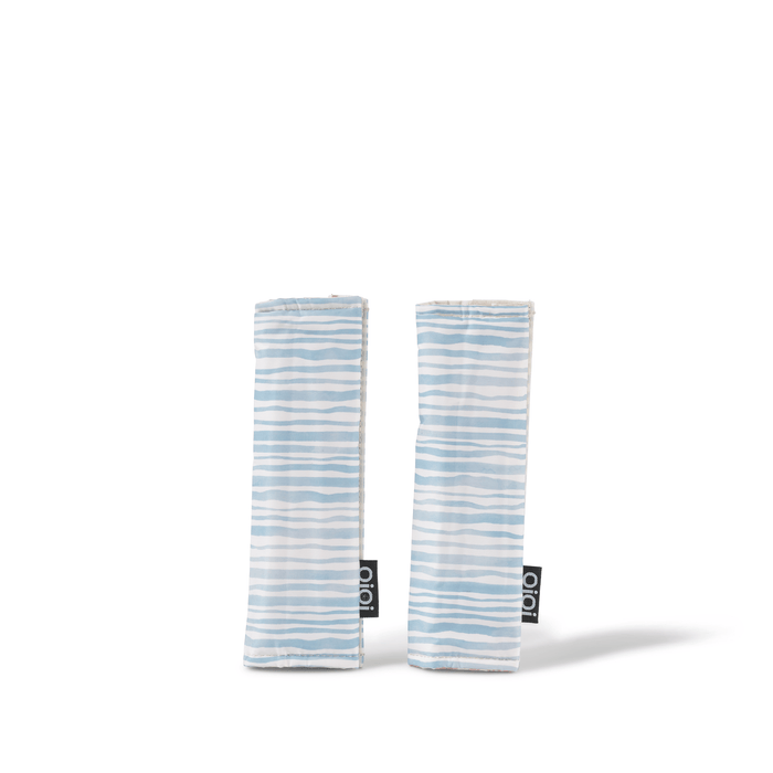 Reversible Pram Harness Cover Set - Seashells/Stripe (PRE-ORDER FOR FEBRUARY DELIVERY)