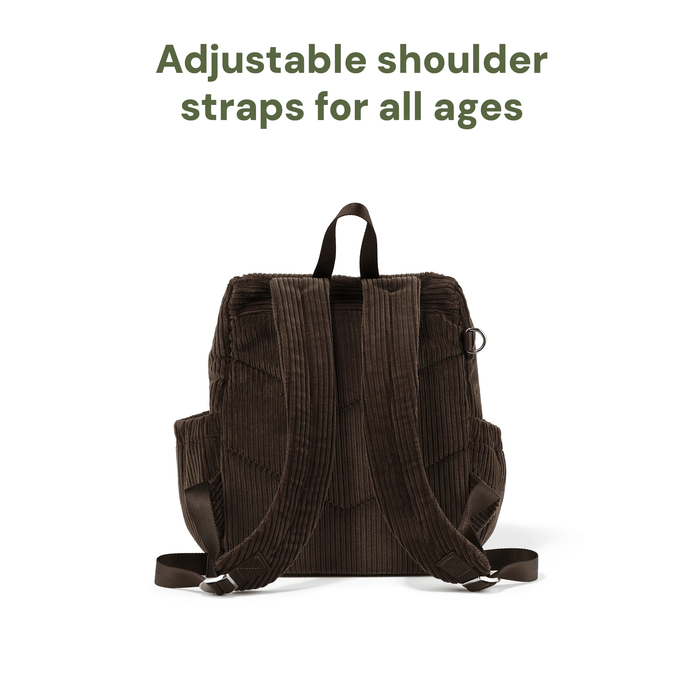 Signature Kids Backpack - Chocolate Brown Corduroy