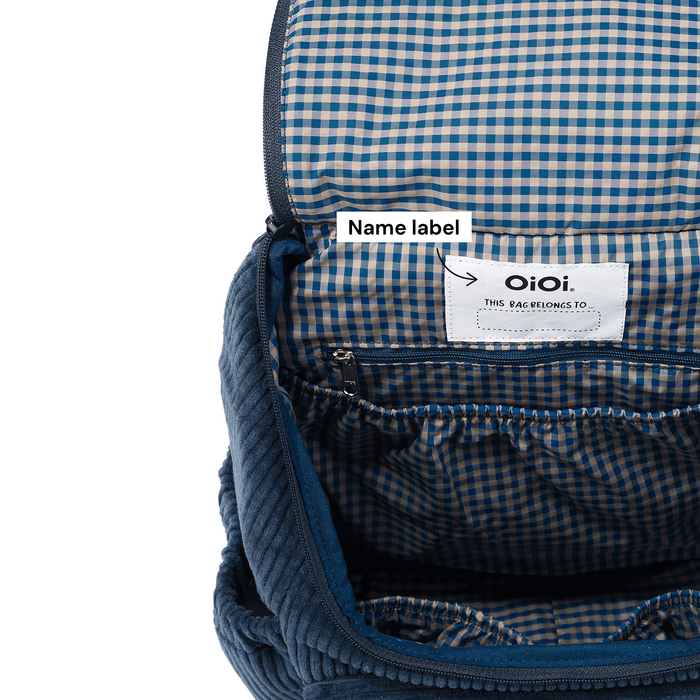Signature Kids Backpack - Ocean Blue Corduroy