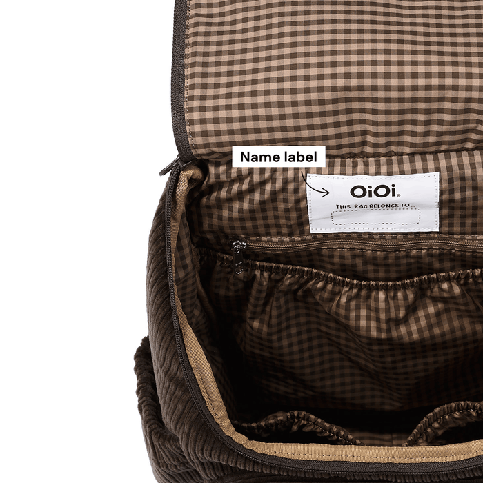 Signature Kids Backpack - Chocolate Brown Corduroy