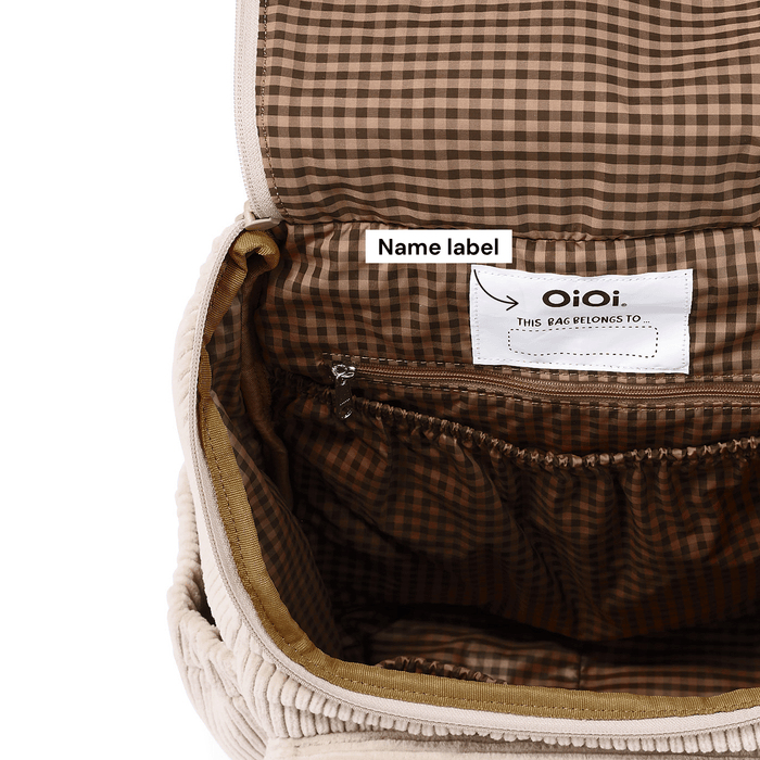 Signature Kids Backpack - Cream Corduroy