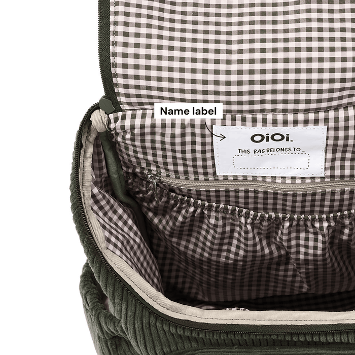 Signature Kids Backpack - Moss Green Corduroy