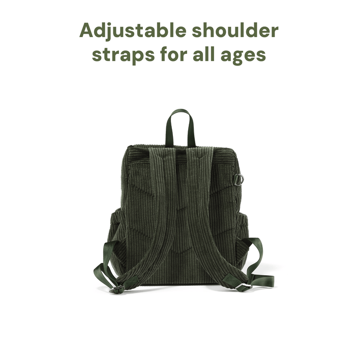 Signature Kids Backpack - Moss Green Corduroy