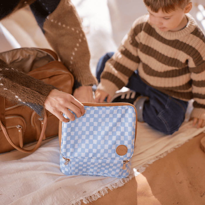 Insulated Lunch Bag Bundle - Blue Check