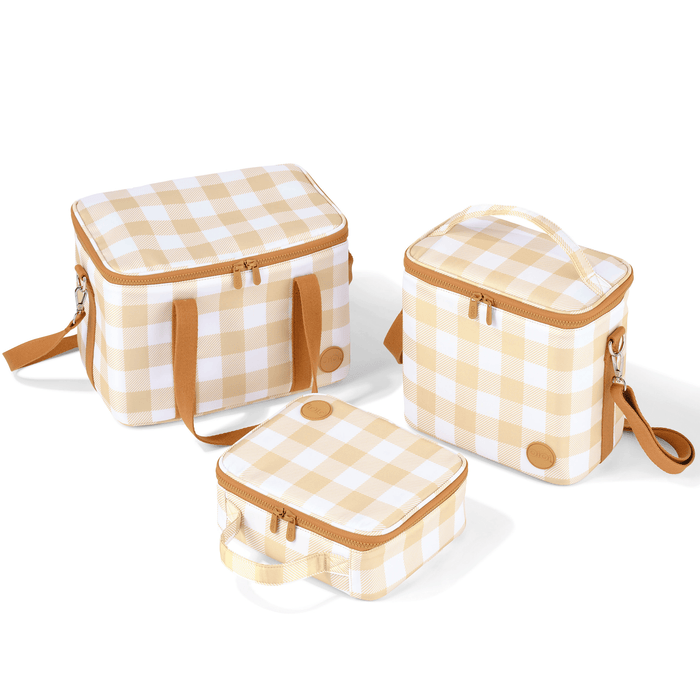 Insulated Lunch Bag Trio - Gingham