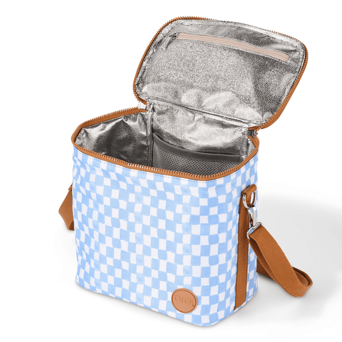 Midi Insulated Lunch Bag/Pumping Bag - Blue Check