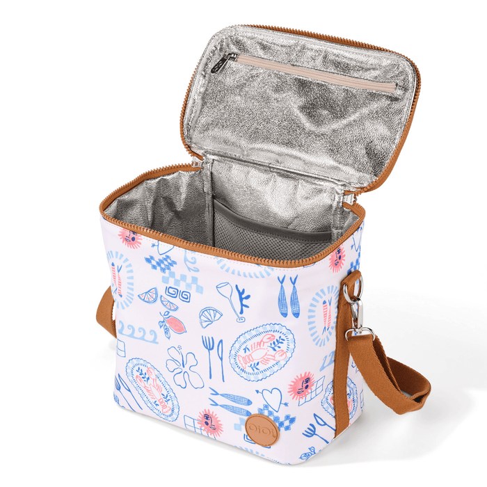 Midi Insulated Lunch Bag/Pumping Bag - Mediterranean