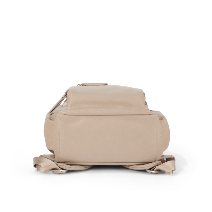 Mini Signature Backpack - Oat Vegan Leather