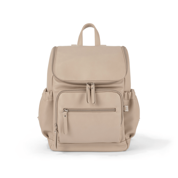 Mini Signature Backpack - Oat Vegan Leather