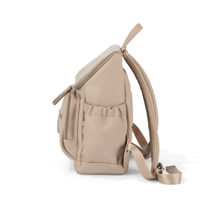 Mini Signature Backpack - Oat Vegan Leather