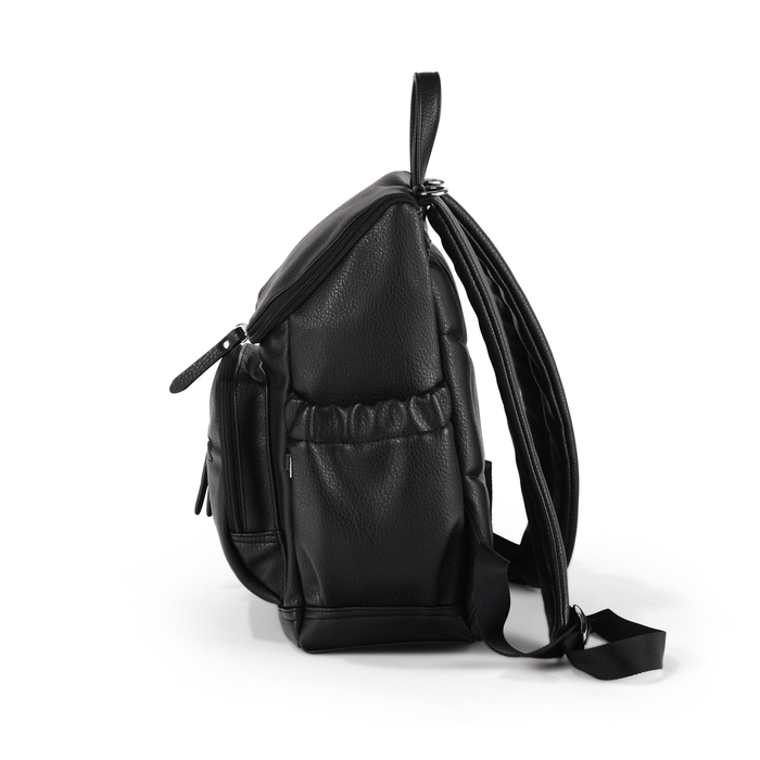 Mini Signature Backpack - Black Vegan Leather