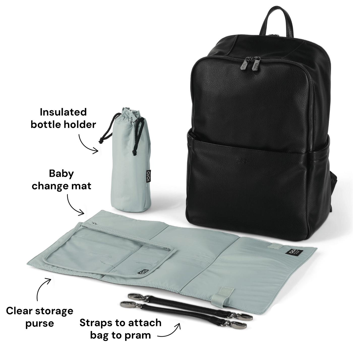 Multitasker Nappy Backpack in Black by OiOi