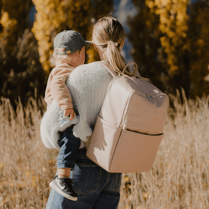 Multitasker Nappy Backpack - Oat Vegan Leather