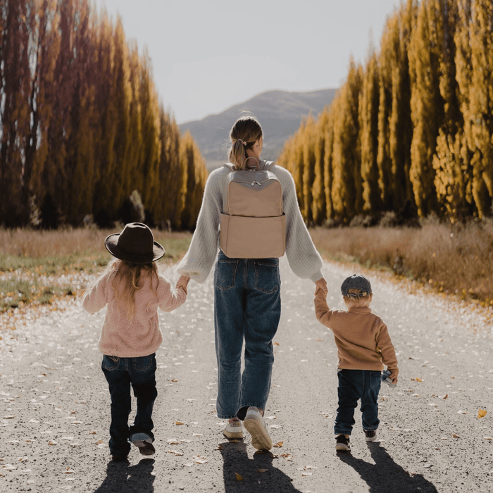 Multitasker Nappy Backpack - Oat Vegan Leather