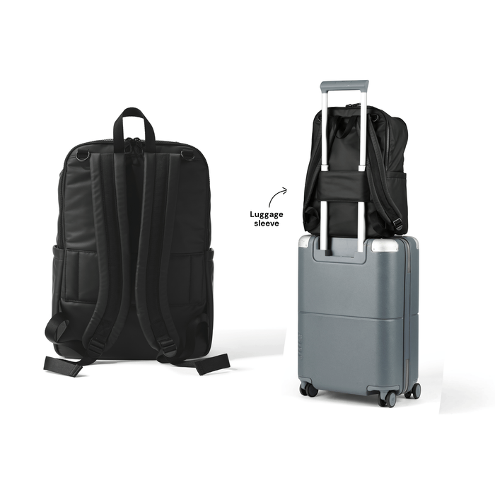 Multitasker Nappy Backpack - Black Weatherproof