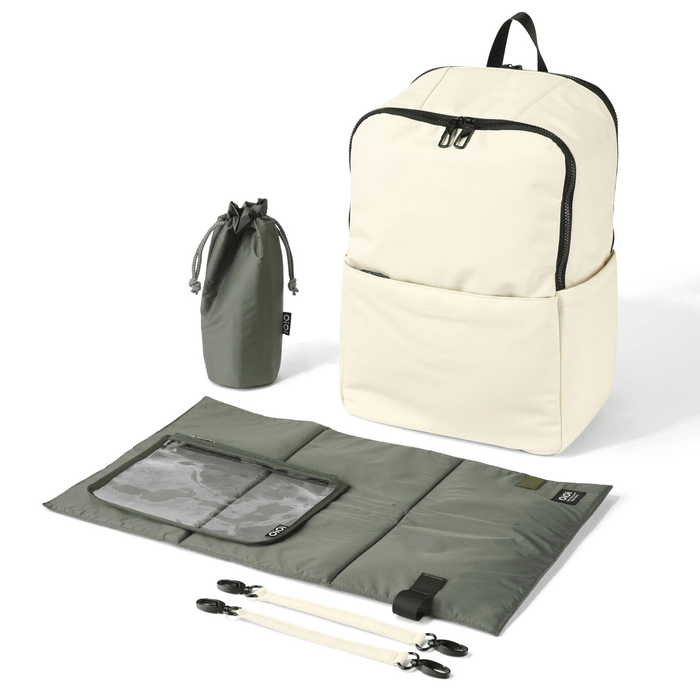 Multitasker Nappy Backpack - White Weatherproof (PRE-ORDER FOR FEBRUARY DELIVERY)