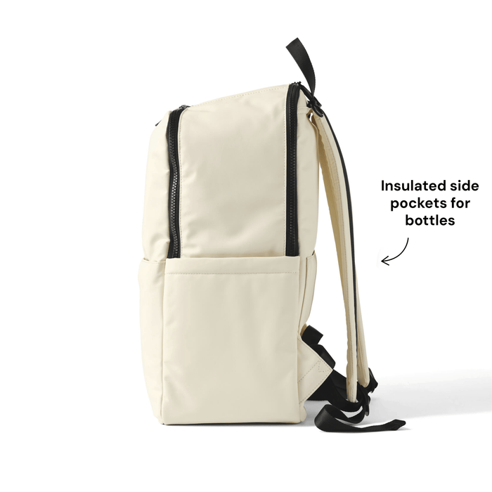 Multitasker Nappy Backpack - White Weatherproof (PRE-ORDER FOR FEBRUARY DELIVERY)