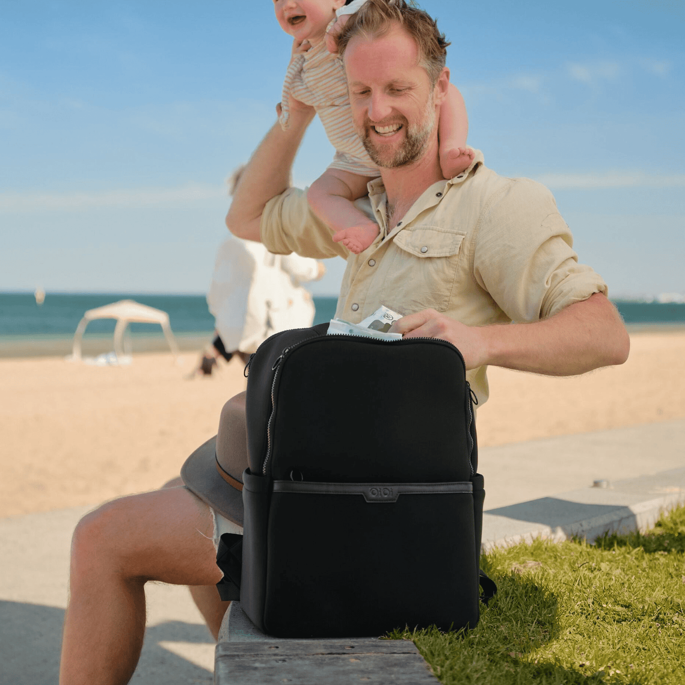 Neoprene Nappy Bag - Multitasker Nappy Backpack | OiOi