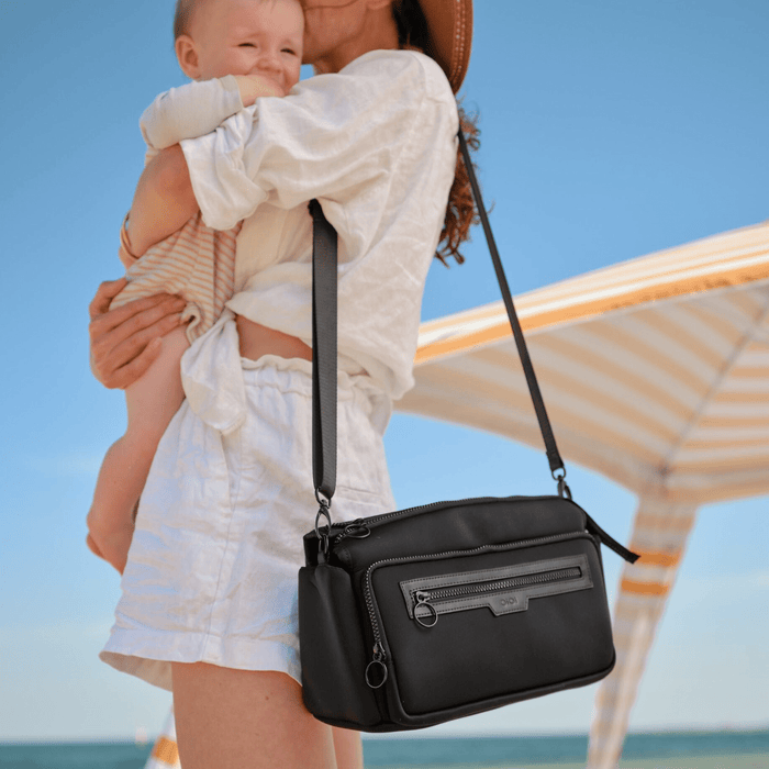 Multitasker Pram Caddy - Black Neoprene