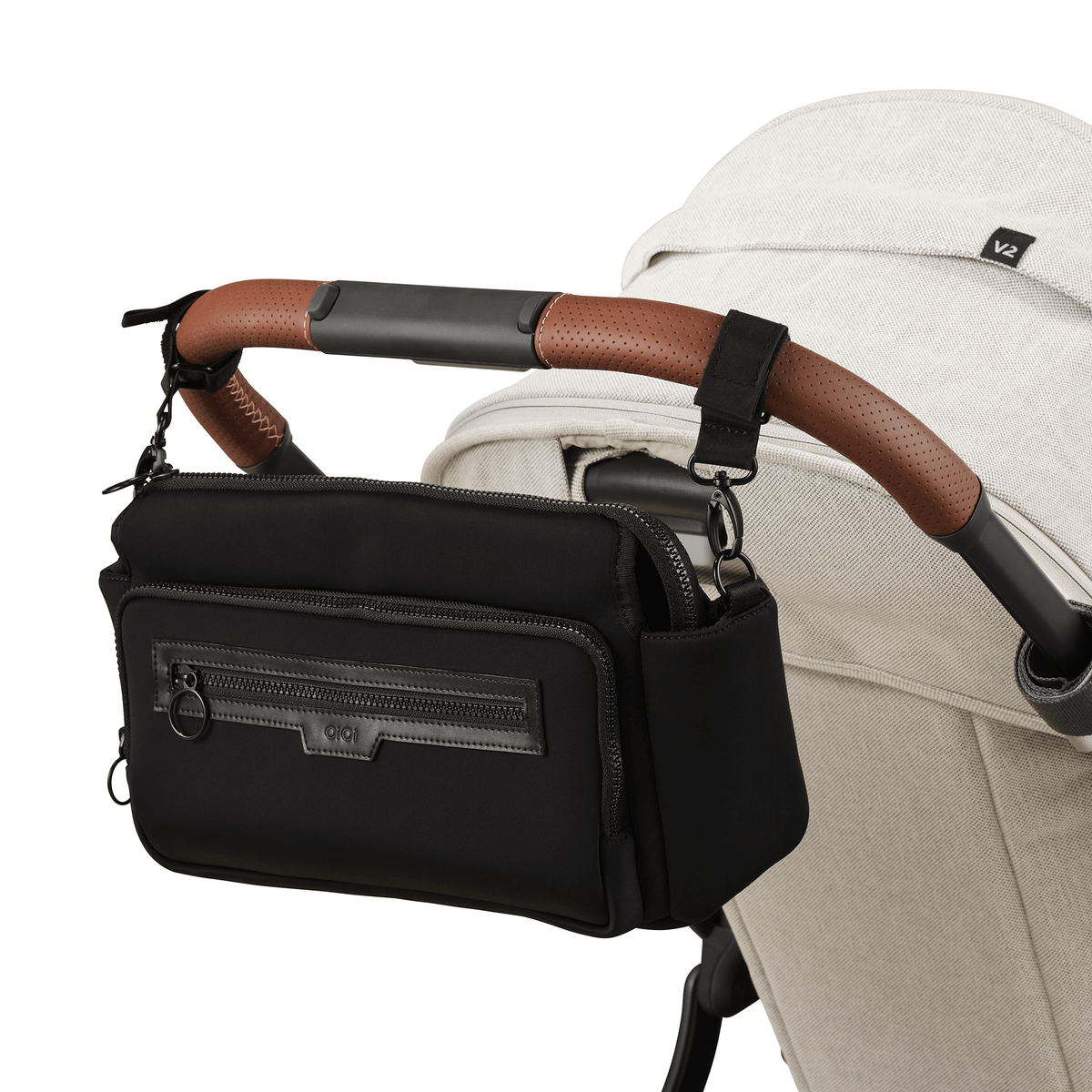 Multitasker Pram Caddy Black Neoprene — OiOi
