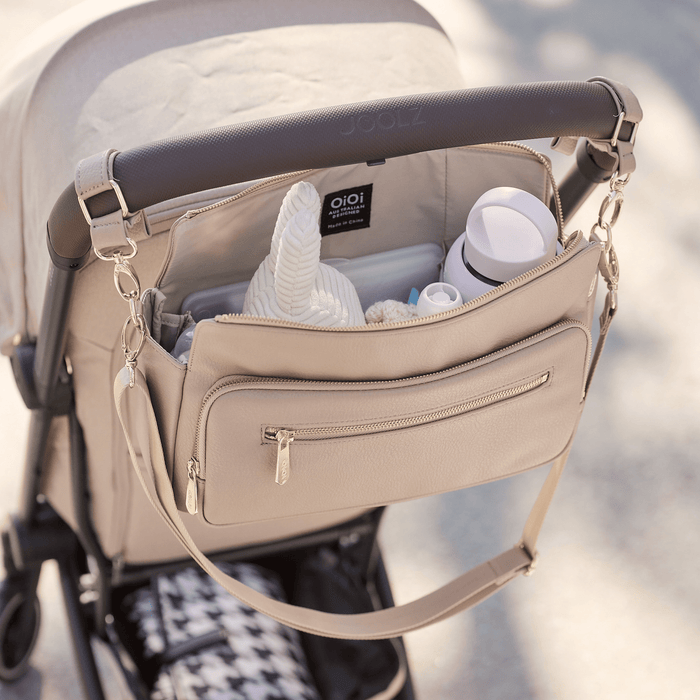 Multitasker Pram Caddy - Oat Vegan Leather