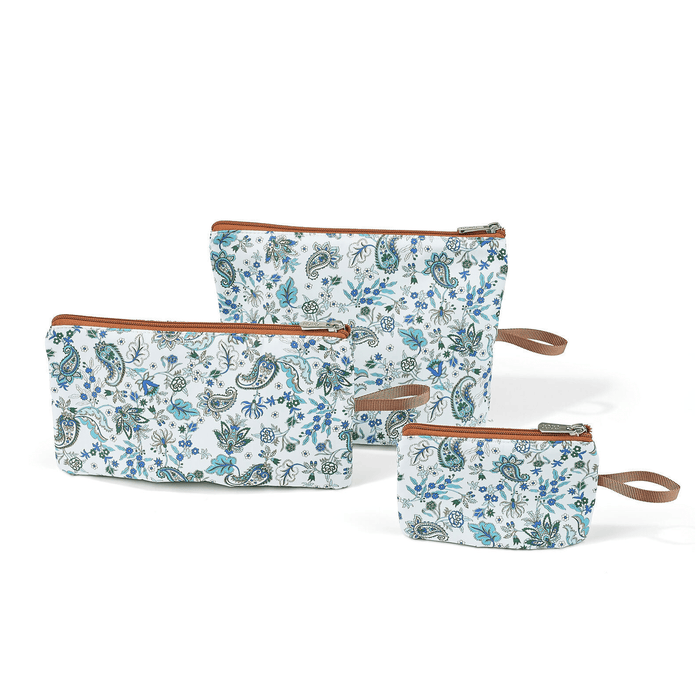 Packing Pouch Trio - Blue Paisley