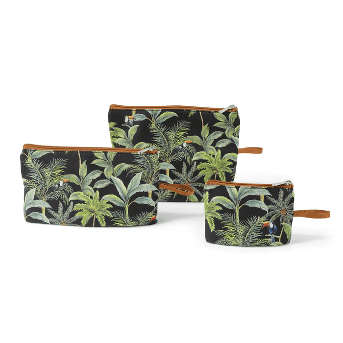 Packing Pouch Trio - Black Tropical