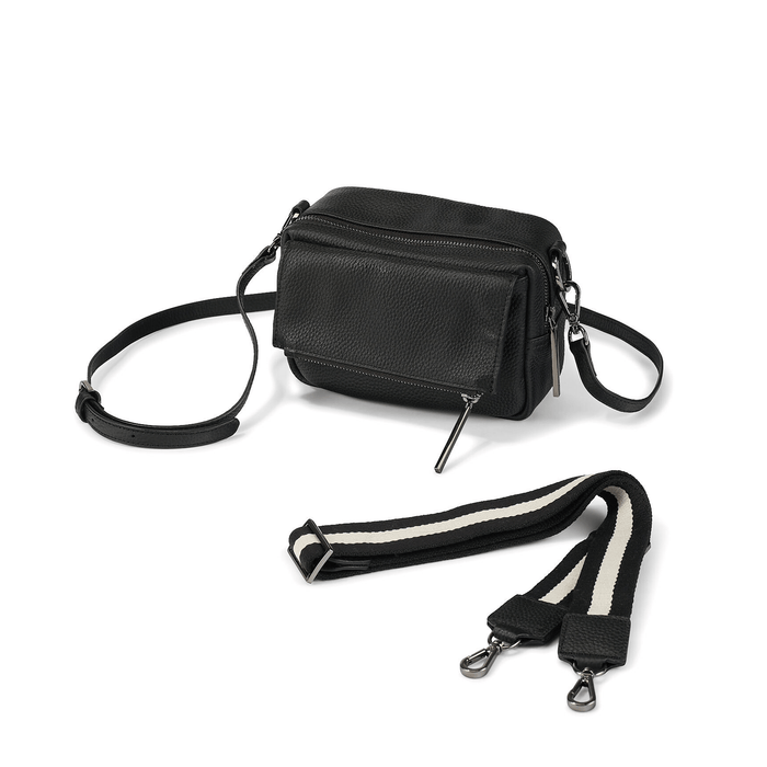 Playground Cross-Body Bag - Jet Black Genuine Leather