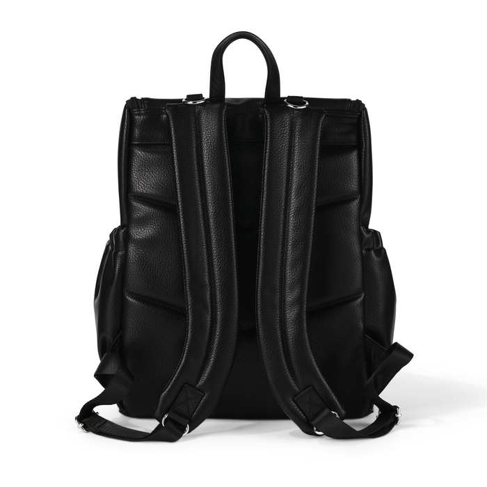 Signature Nappy Backpack - Black Dimple Vegan Leather