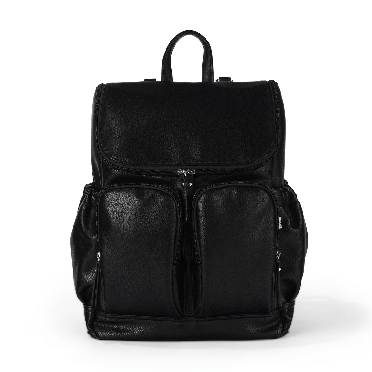 Black Nappy Backpack - Faux Leather — OiOi