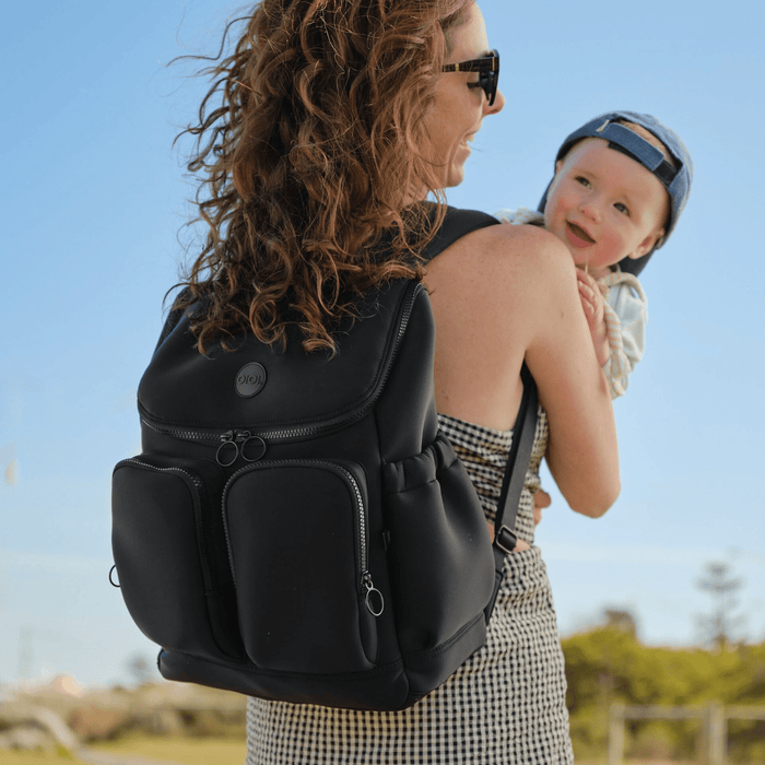 Signature Nappy Backpack - Black Neoprene