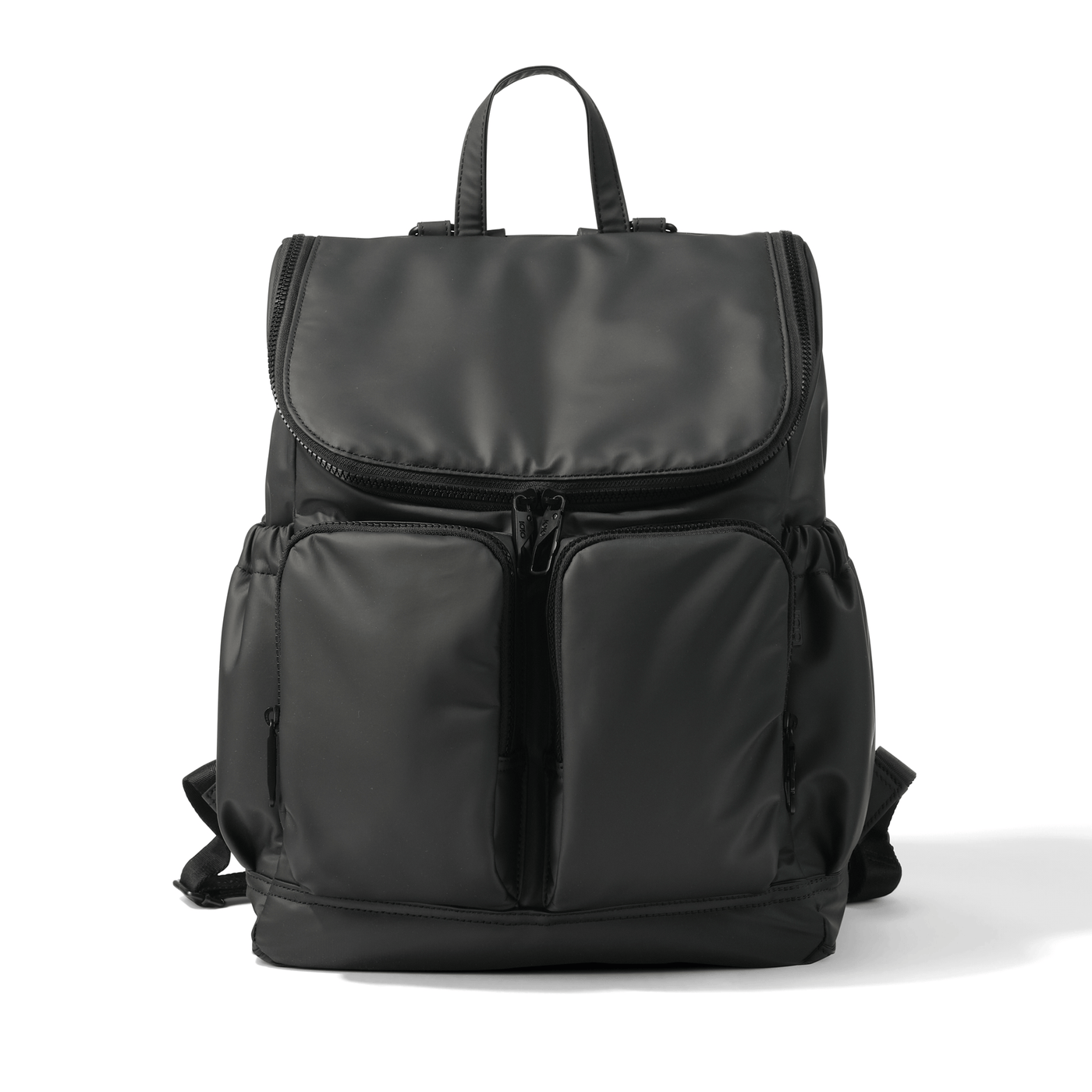Weatherproof Nappy Backpack - Black with Matte Black Hardware — OiOi