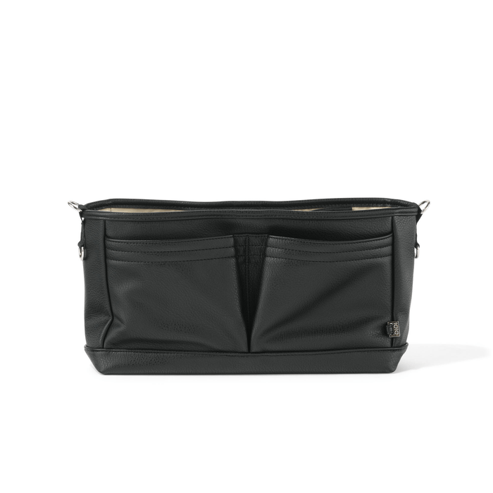 Signature Pram Caddy - Black Dimple Vegan Leather